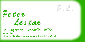 peter lestar business card